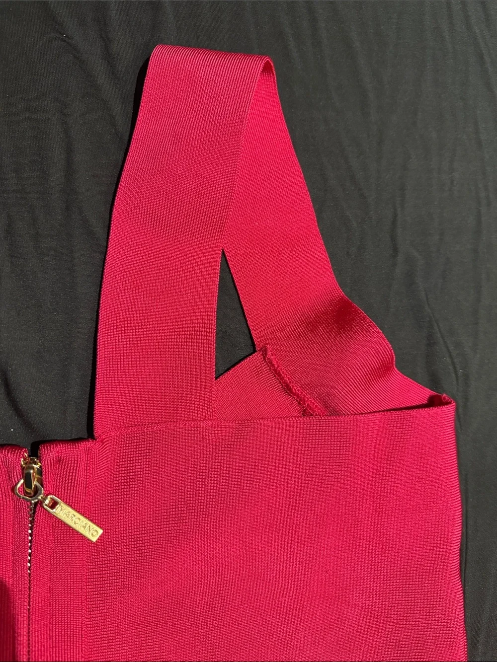 New Guess Marciano Hot Fuschia Pink Bandage Stretch Crop Top L